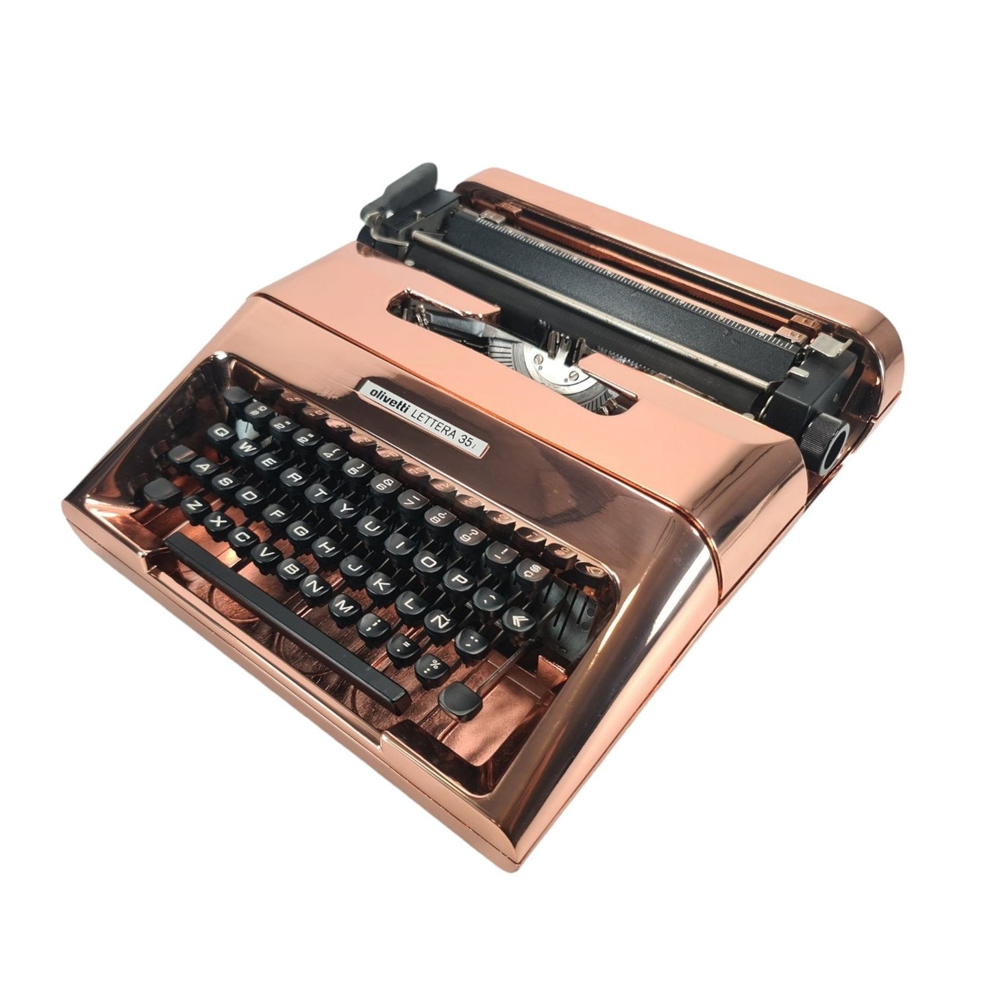 Limited Edition Copper-Plated Olivetti Lettera 35 Typewriter
