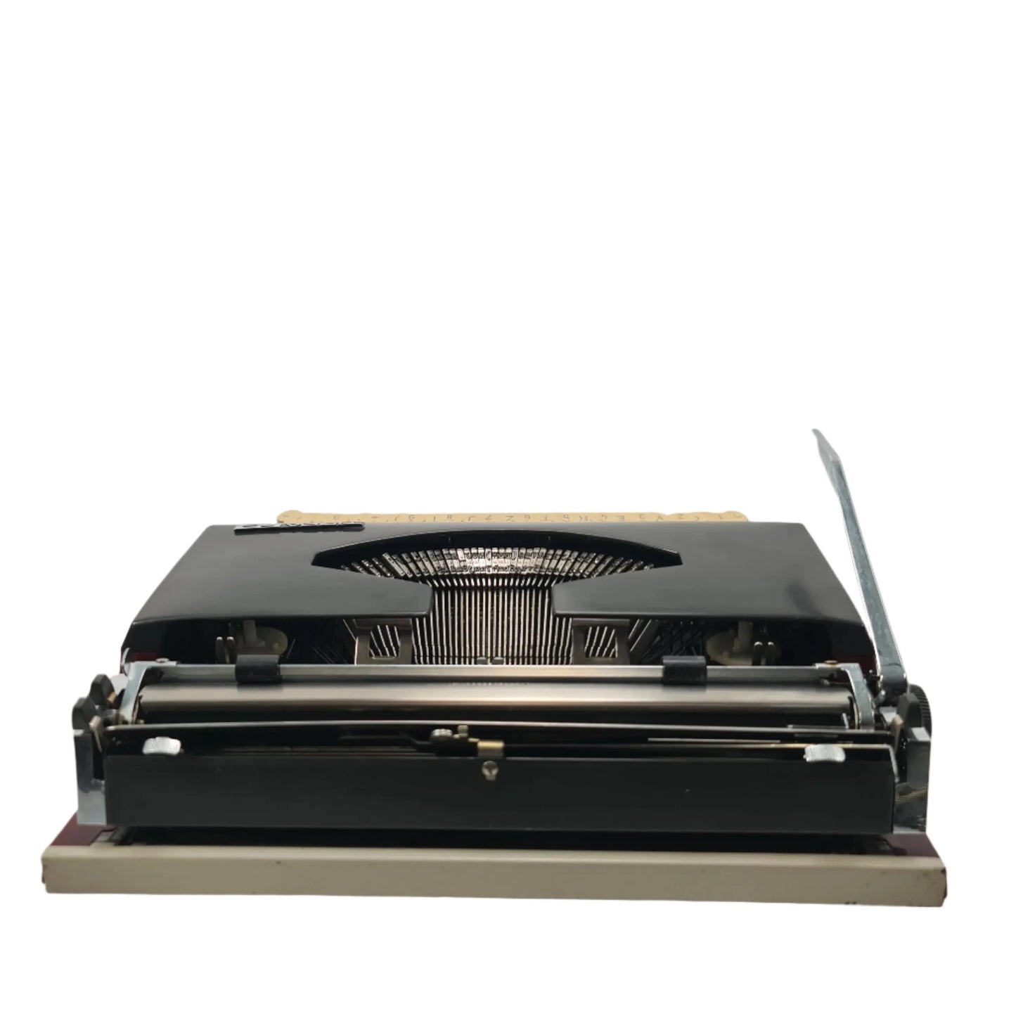 Adler Tippa S, Burgundy Manual Vintage Typewriter, QWERTZ, Serviced - ElGranero Typewriter.Company