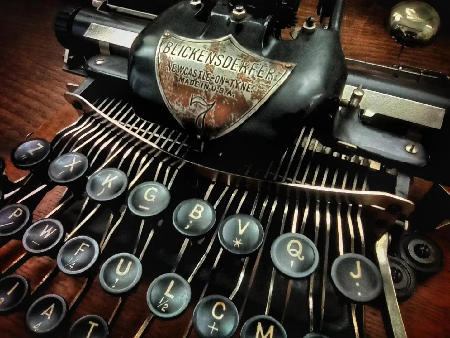 SOLD! Blickensderfer Nº7, 1900 Antique Rare Typewriter, Restored - ElGranero Typewriter.Company