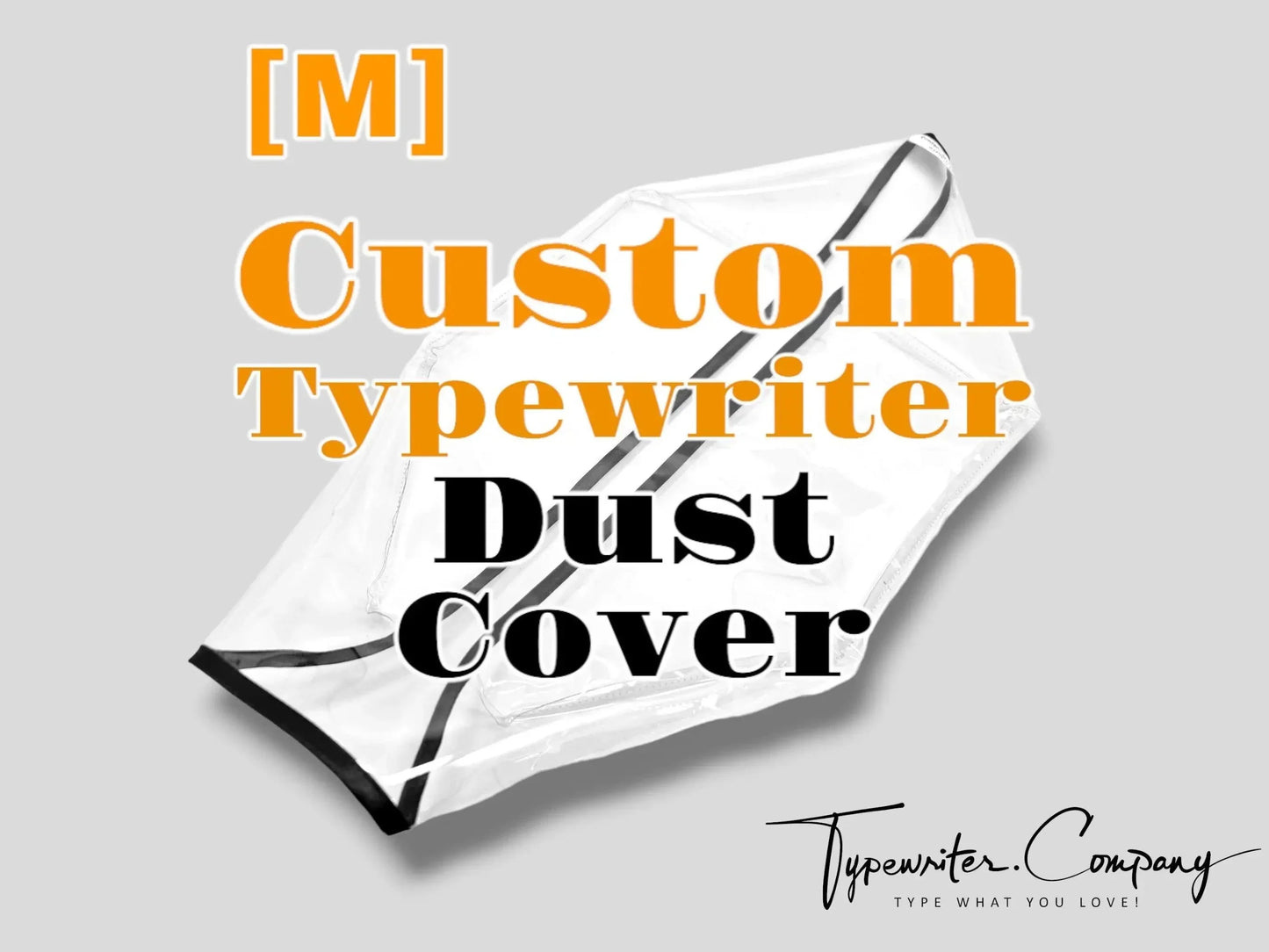 CUSTOM Medium Typewriter Dust Cover, Clear Vinyl for Typewriter - ElGranero Typewriter.Company