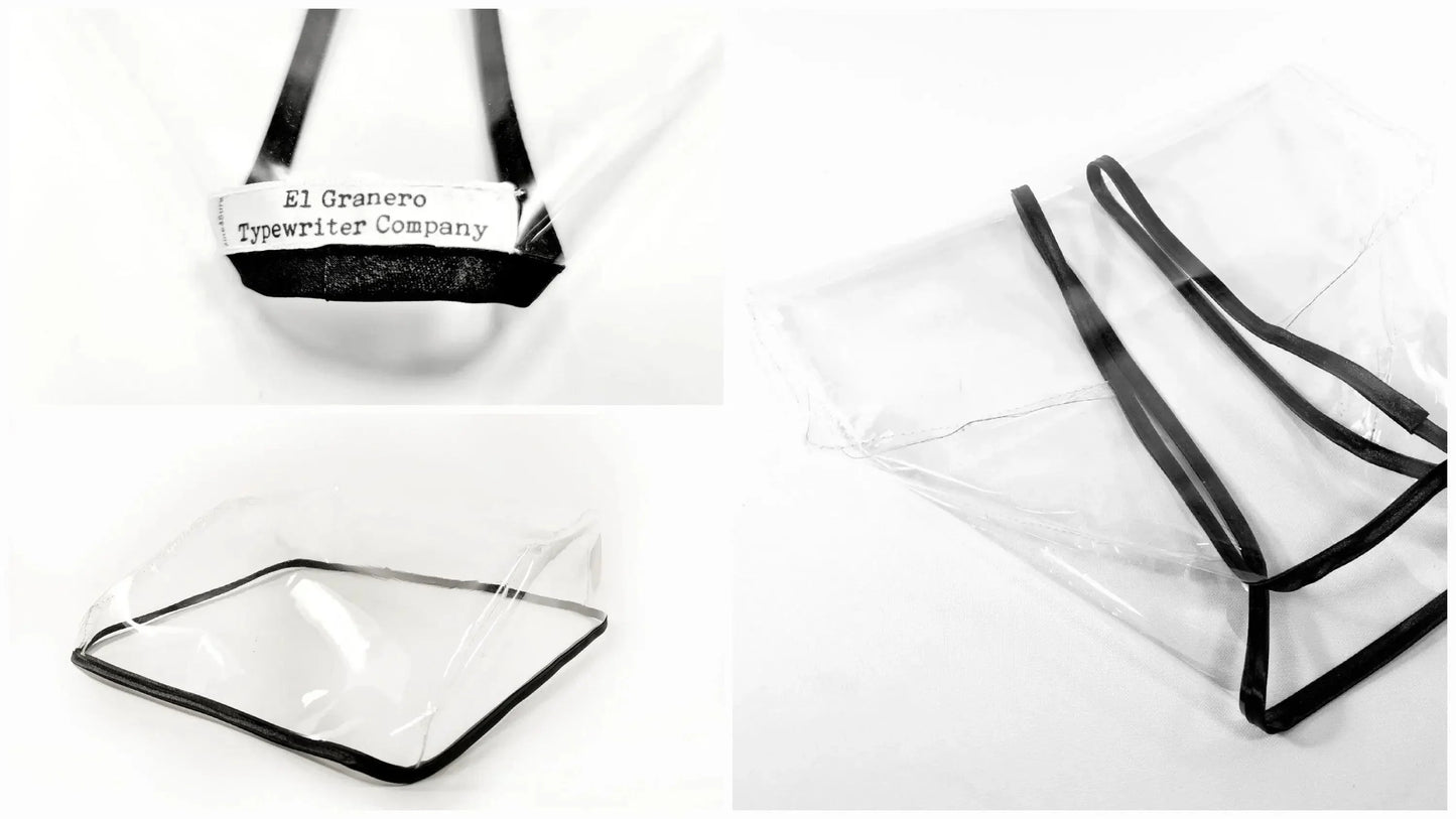 CUSTOM Medium Typewriter Dust Cover, Clear Vinyl for Typewriter - ElGranero Typewriter.Company