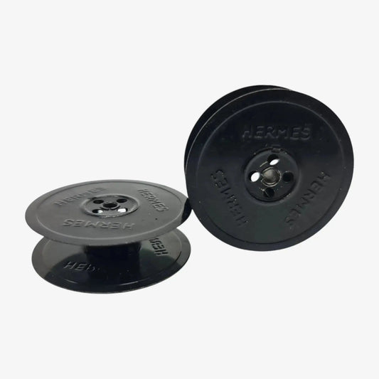 Original Vintage Black Metal Ribbon Spools for Hermes Typewriters El Granero Typewriter.Company