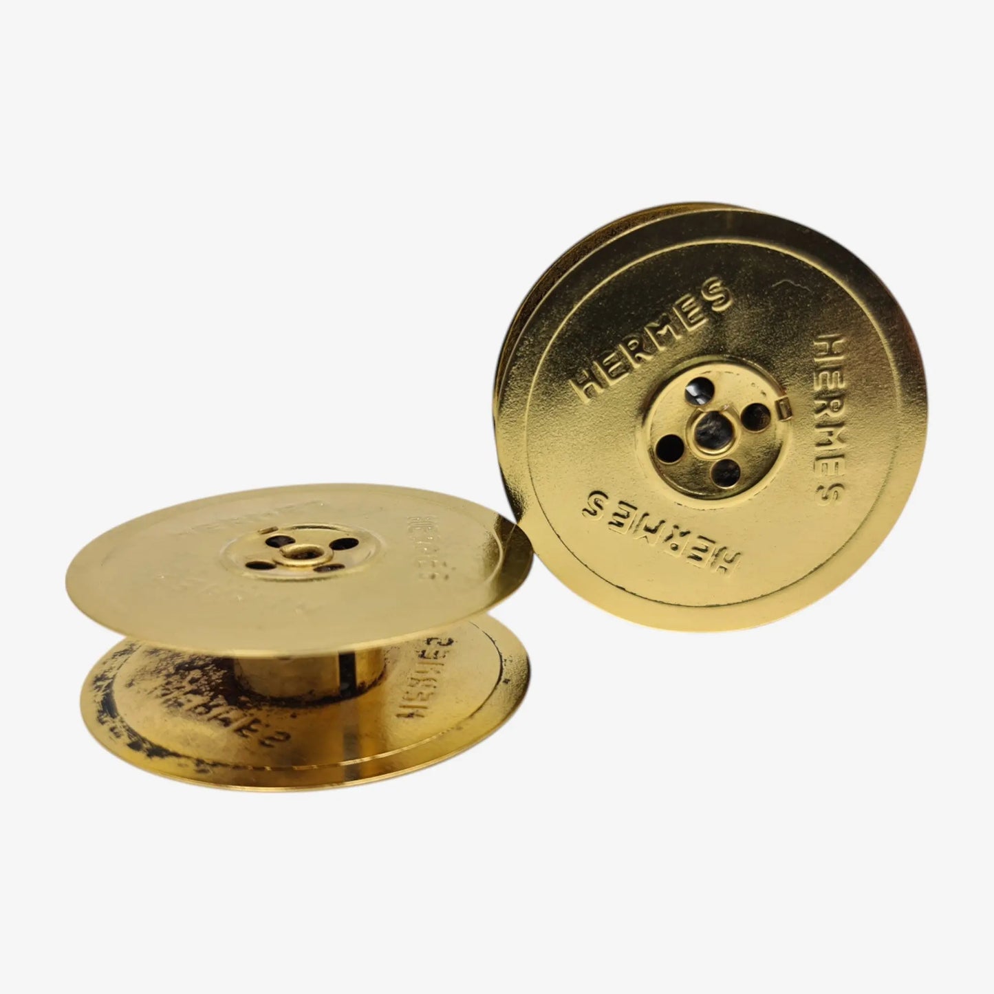 Chrome-Plated Silver Metal Ribbon Spools for Hermes Typewriters (Copy) El Granero Typewriter.Company