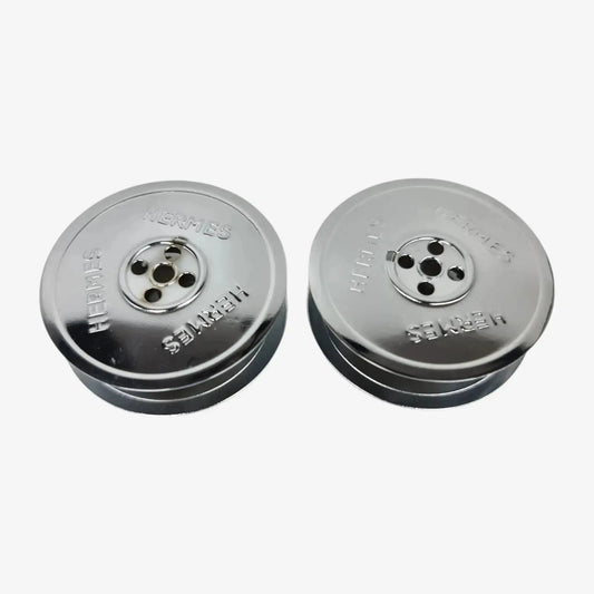 Chrome-Plated Silver Metal Ribbon Spools for Hermes Typewriters El Granero Typewriter.Company