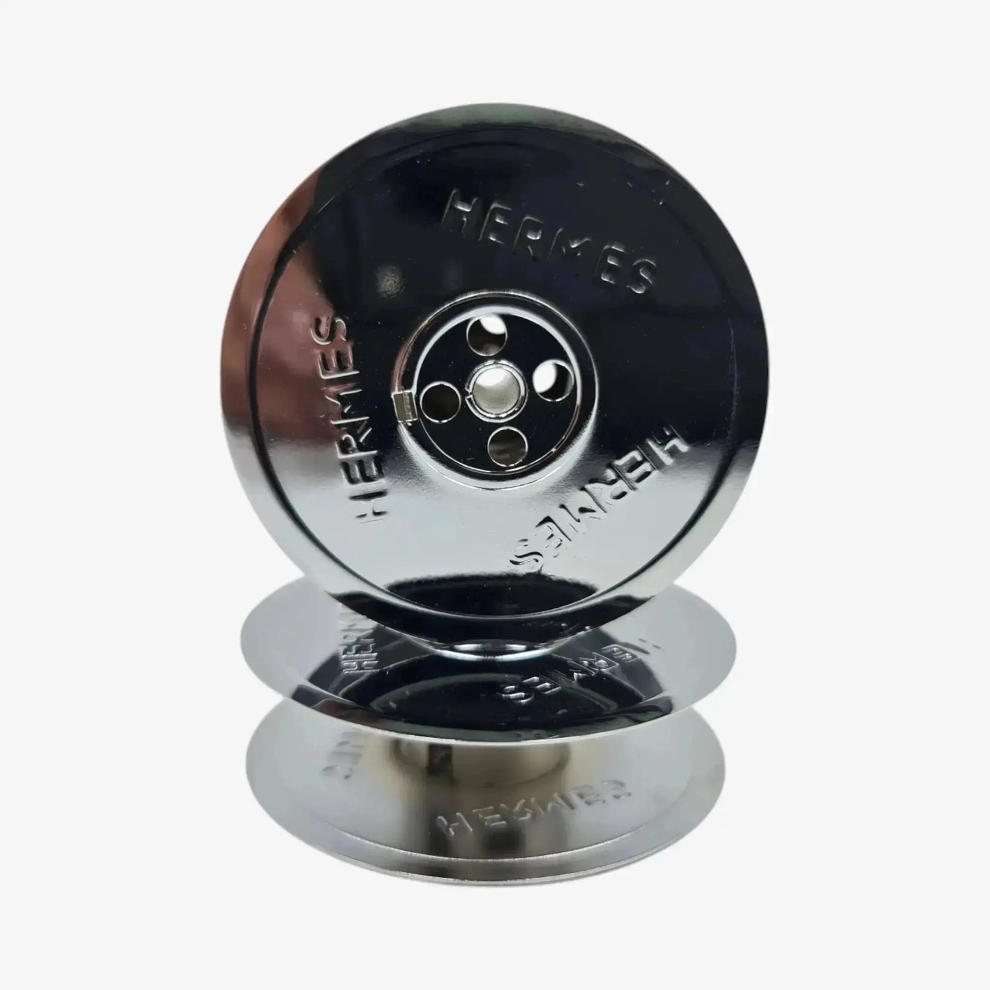 Chrome-Plated Silver Metal Ribbon Spools for Hermes Typewriters El Granero Typewriter.Company