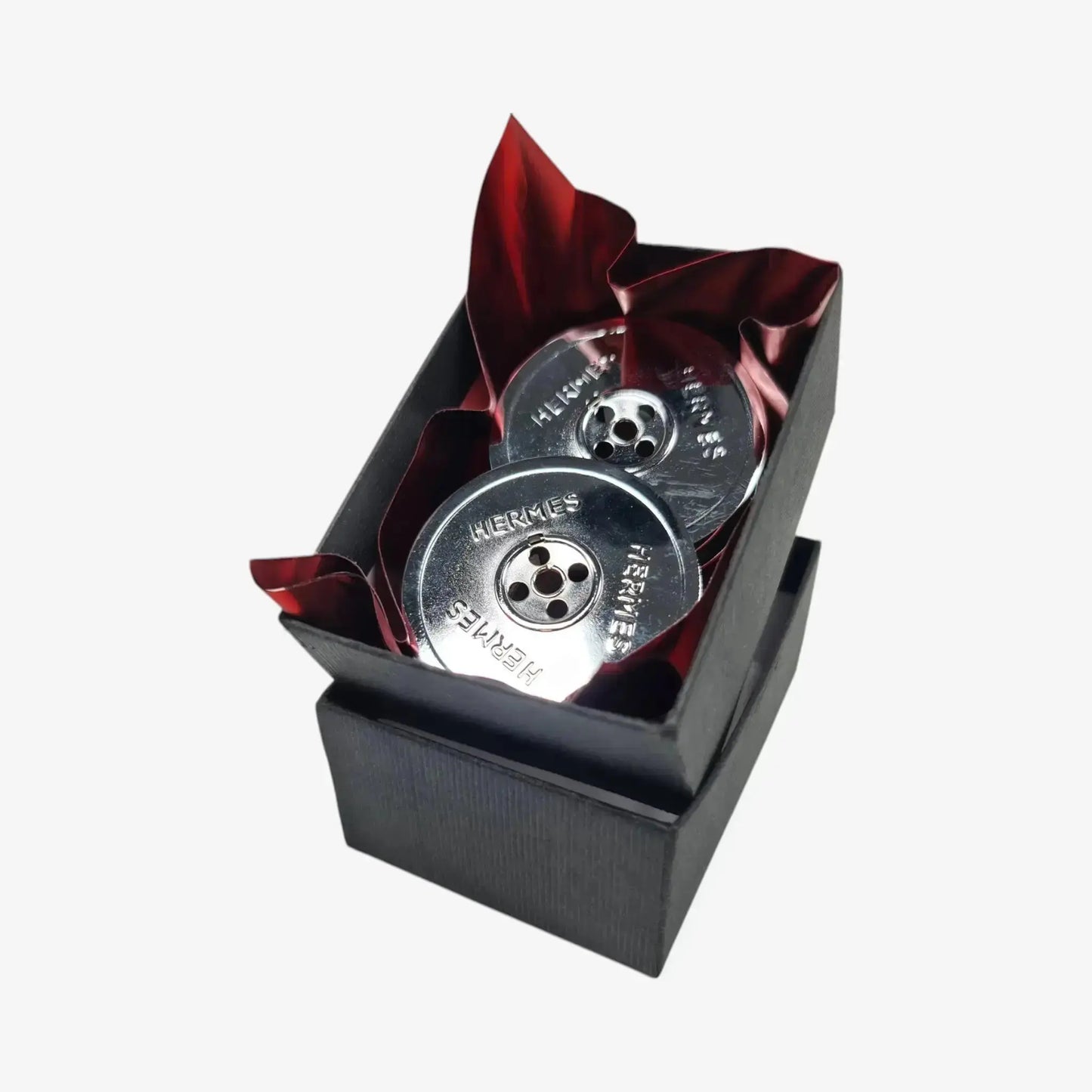 Chrome-Plated Silver Metal Ribbon Spools for Hermes Typewriters El Granero Typewriter.Company