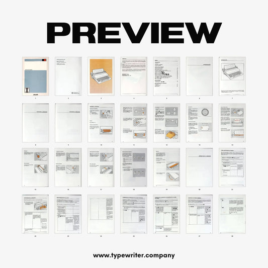 Instruction Manual for Vintage Typewriter Olivetti ET series / DeLuxe 11 / E501, PDF in Spanish - ElGranero Typewriter.Company