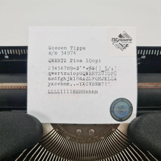 SOLD! Gossen Tippa UltraPortable Vintage Manual Typewriter, Serviced - ElGranero Typewriter.Company