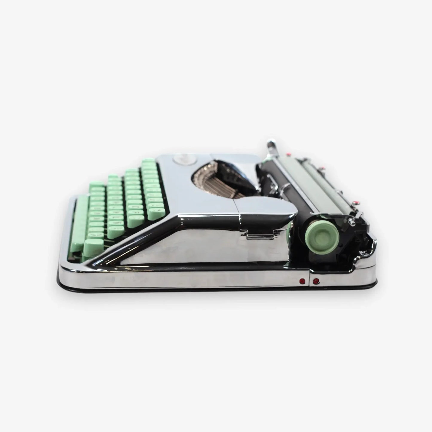 Hermes Baby Chrome-Plated, Vintage Manual Typewriter, Refurbished El Granero Typewriter.Company