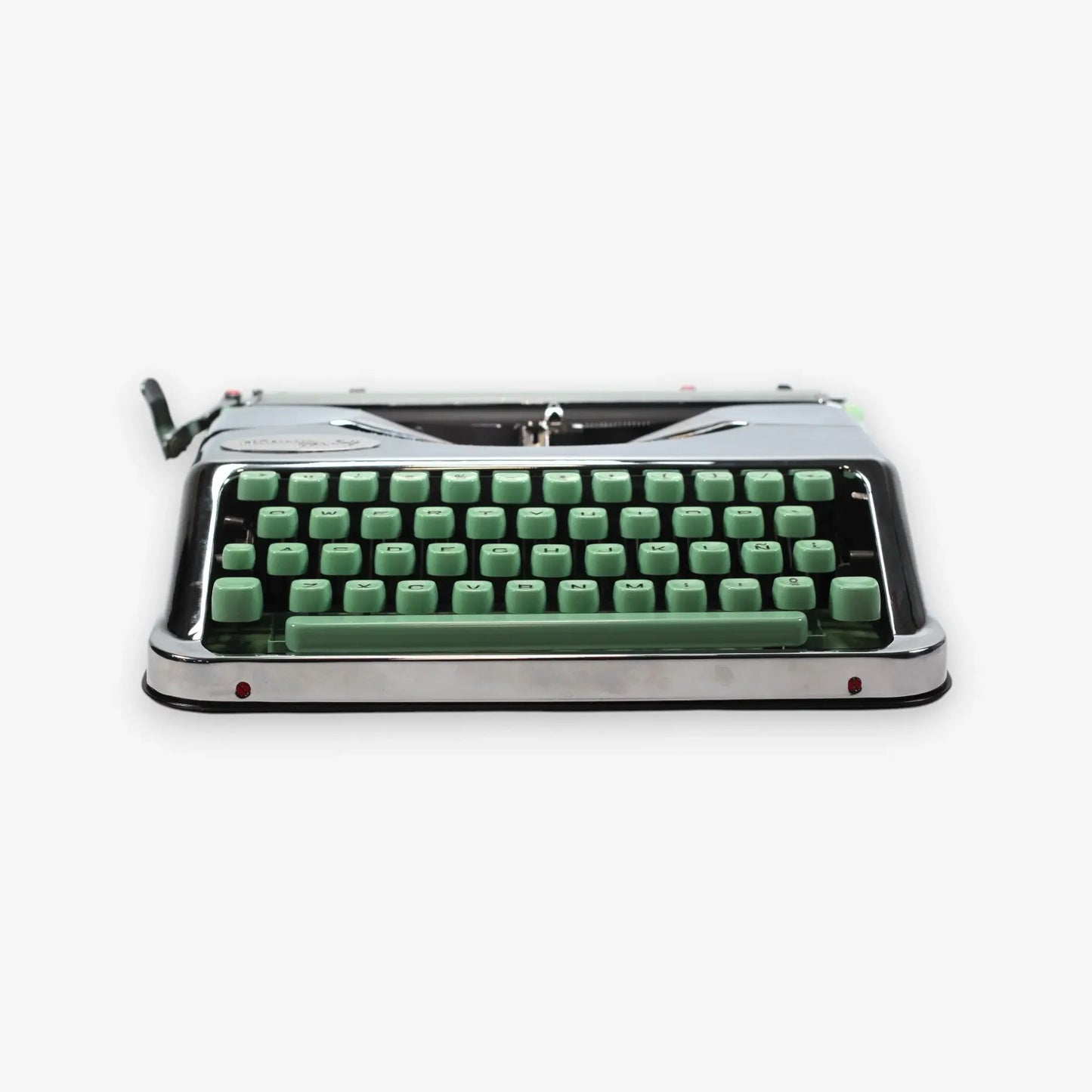 Hermes Baby Chrome-Plated, Vintage Manual Typewriter, Refurbished El Granero Typewriter.Company