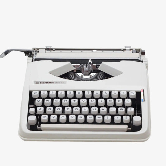Hermes Baby Grey Manual Vintage Typewriter, Portable, Refurbished - ElGranero Typewriter.Company