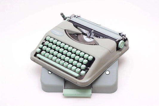 Hermes Baby Green, Vintage Manual Typewriter, Restored - ElGranero Typewriter.Company