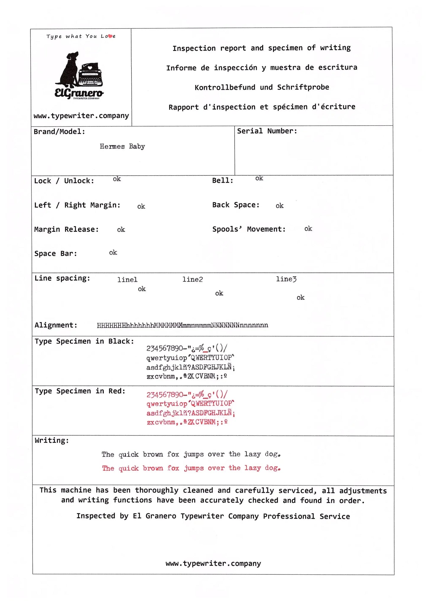 Hermes Baby Chrome Plated Portable Vintage Manual Typewriter, Refurbished - ElGranero Typewriter.Company