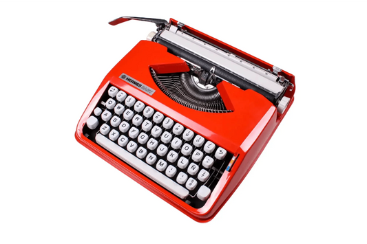 Hermes Baby Orange, Vintage Manual Typewriter, Restored - ElGranero Typewriter.Company