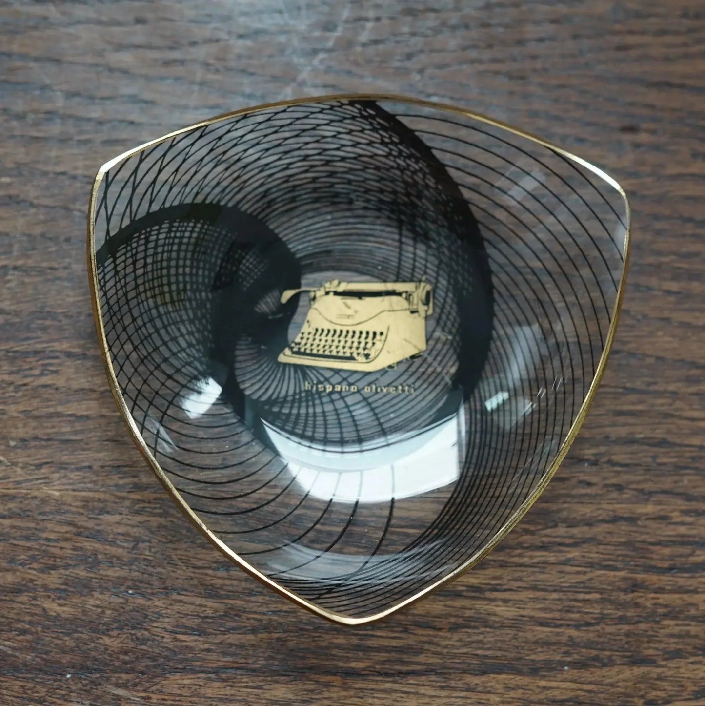 Hispano Olivetti Ashtray, Triangle, Lexicon 80, 1950s, Collector's Item - ElGranero Typewriter.Company