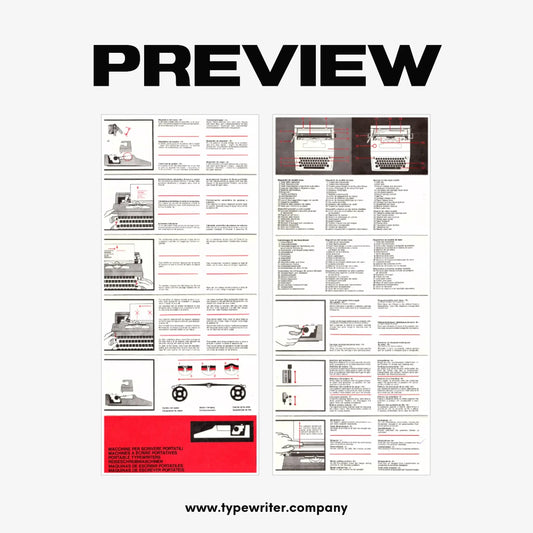 Instruction Manual for Vintage Typewriters, Universal, PDF in Various Languages - ElGranero Typewriter.Company