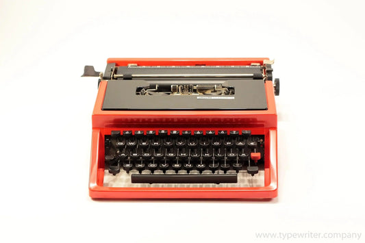 SOLD! Olivetti Dora Red Black, Vintage Manual Typewriter, Restored - ElGranero Typewriter.Company