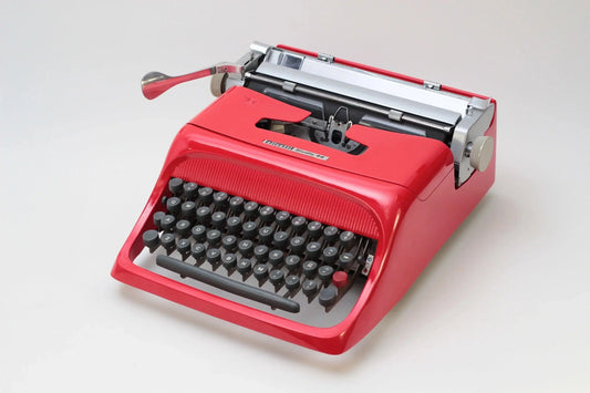 Olivetti Studio 44 Glossy Red, Vintage Manual Typewriter, Refurbished - ElGranero Typewriter.Company
