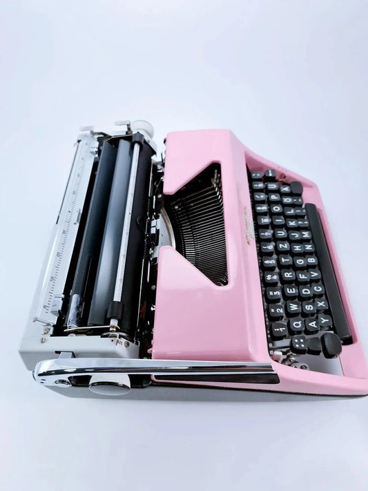 SOLD! Olympia SM Light Pink, Vintage Manual Typewriter, Restored - ElGranero Typewriter.Company