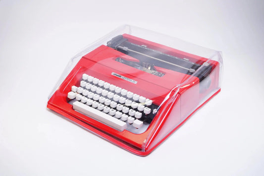 MEDIUM Typewriter Dust Cover for Olivetti Lettera 25/ College Clear - ElGranero Typewriter.Company