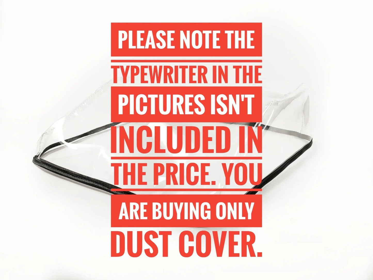 MEDIUM Typewriter Dust Cover for Olivetti MP1 / Ico Transparent - ElGranero Typewriter.Company