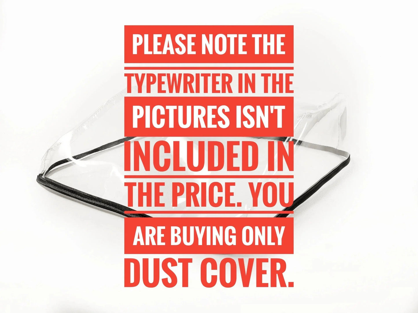 MEDIUM Transparent Typewriter Dust Cover for Olympia Monica SM - ElGranero Typewriter.Company