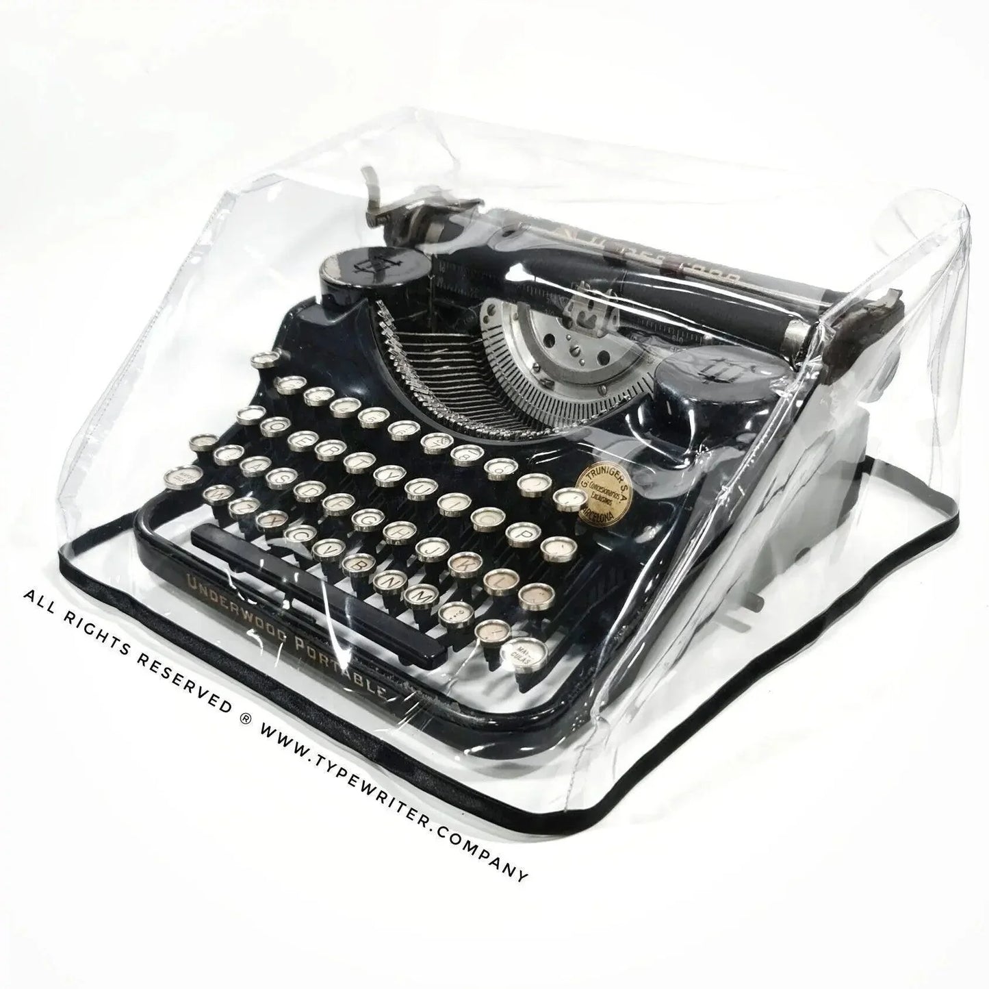 MEDIUM Transparent Typewriter Dust Cover for Underwood Typewriter - ElGranero Typewriter.Company