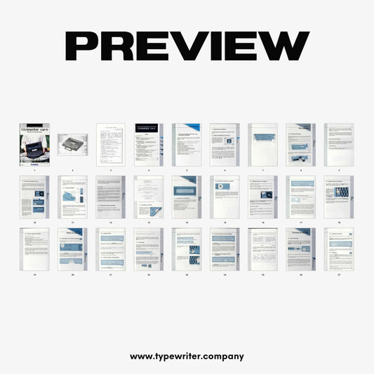 Manual Vintage Typewriter Instruction for Casio Casiowriter CW-11, in English and Spanish - ElGranero Typewriter.Company