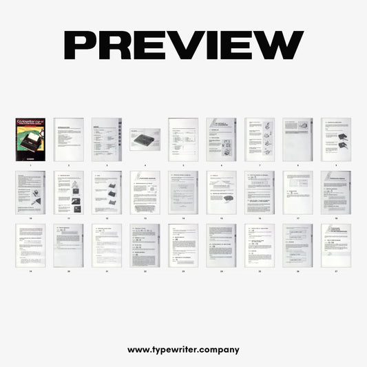 Manual Vintage Typewriter Instruction for Casio Casiowriter CW-17, in Spanish - ElGranero Typewriter.Company