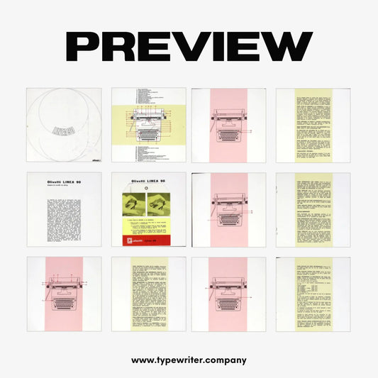 Instruction Manual for Vintage Typewriter Olivetti Linea 90, in Spanish - ElGranero Typewriter.Company