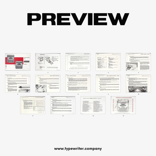 Instruction Manual for Vintage Typewriter Hermes 3000 / Media 3, PDF in French - ElGranero Typewriter.Company