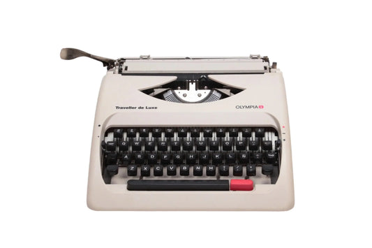 Olympia Traveller Beige, Vintage Manual Typewriter, Restored - ElGranero Typewriter.Company