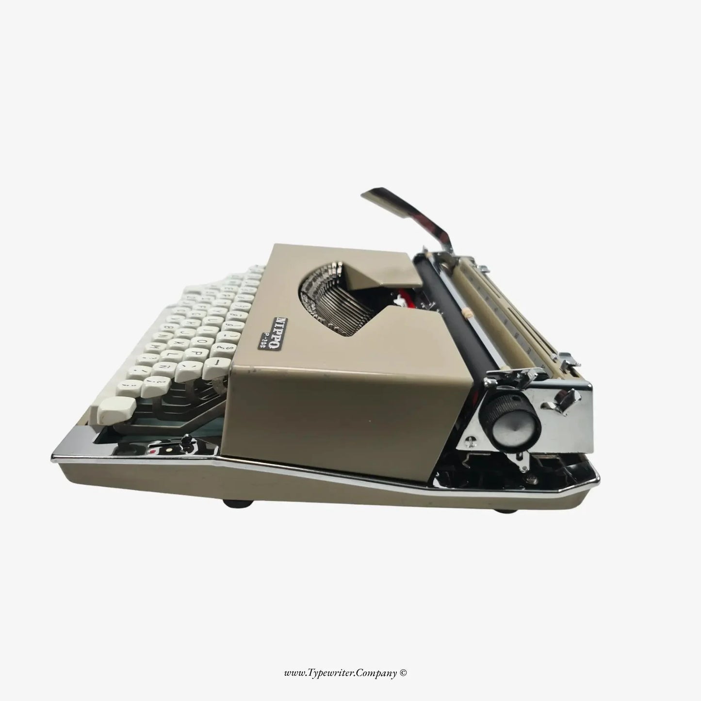 Nippo P-200 Manual Vintage Typewriter, Serviced, Qwerty Keyboard - ElGranero Typewriter.Company