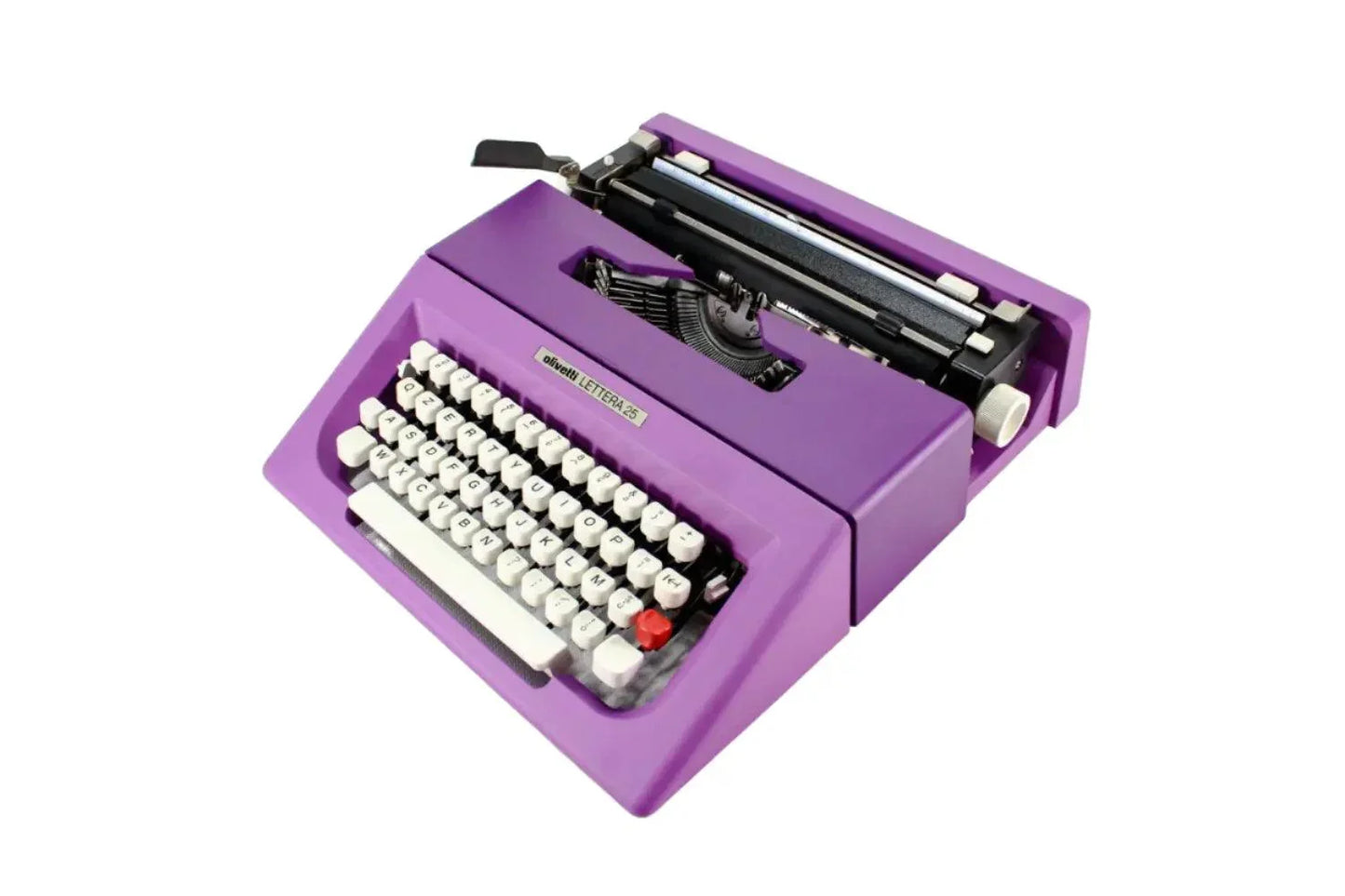 Olivetti Lettera 25 Violet, Vintage Manual Typewriter, Refurbished - ElGranero Typewriter.Company
