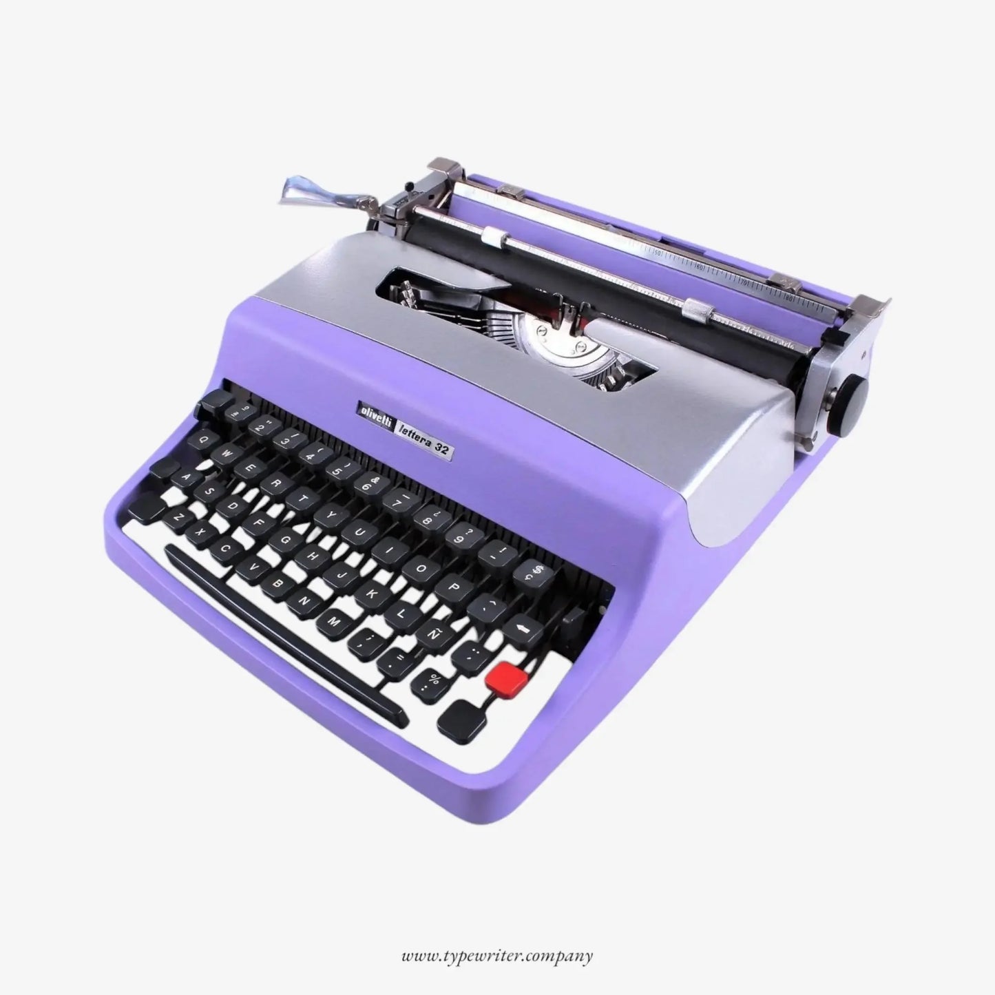 Olivetti Lettera 32 Lilac&Silver, Vintage Manual Typewriter, Restored El Granero Typewriter.Company