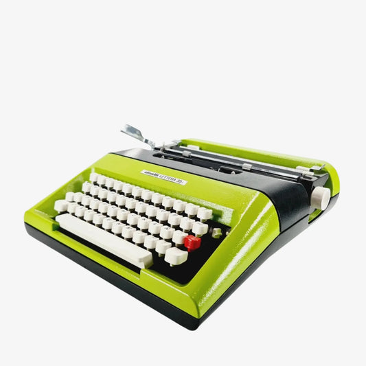 Olivetti Lettera 35 Black and Green Manual Vintage Typewriter Restored - ElGranero Typewriter.Company