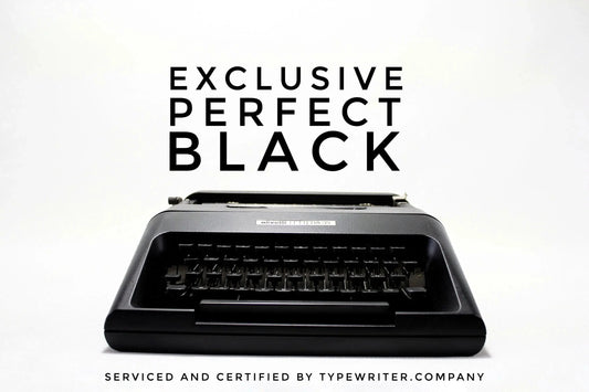 Olivetti Lettera 35 Matte Black, Manual Vintage Typewriter, Restored - ElGranero Typewriter.Company