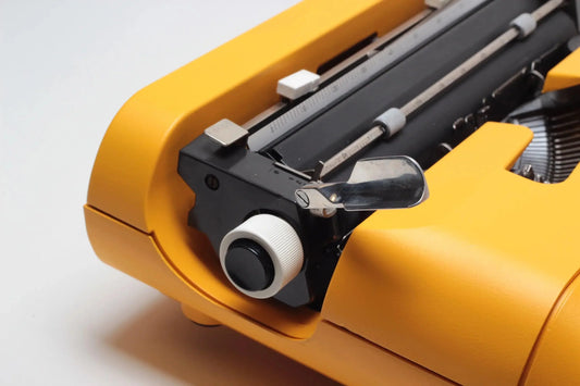 Iconic Olivetti Lettera 35 Yellow Vintage, Manual Typewriter, Restored - ElGranero Typewriter.Company