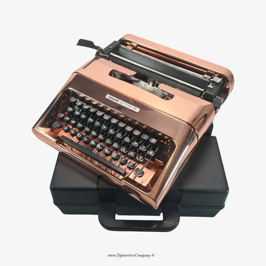 Olivetti Lettera 35, (Ltd.Edition 2 of 50) Copper-Plated Manual Vintage Typewriter, Restored - ElGranero Typewriter.Company