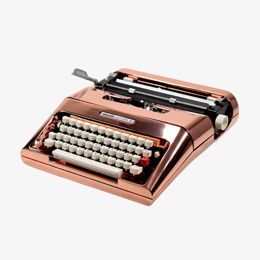 Olivetti Lettera 35, (Ltd.Edition 3 of 50) Copper-Plated Vintage Manual Typewriter, Restored - ElGranero Typewriter.Company