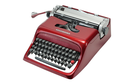 Olivetti Studio 44 Burgundy Vintage Typewriter, Restored - ElGranero Typewriter.Company