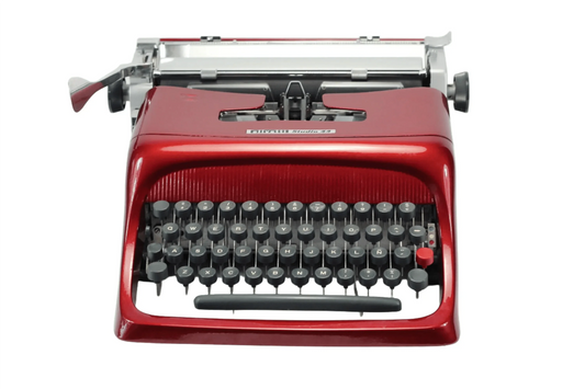 Olivetti Studio 44 Burgundy Vintage Typewriter, Restored - ElGranero Typewriter.Company