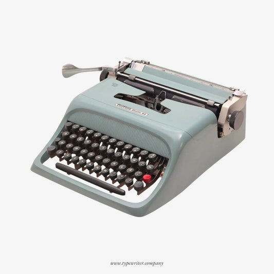 Olivetti Studio 44 Original Blue Vintage Manual Typewriter, Refurbished El Granero Typewriter.Company