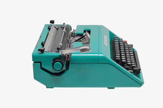 Olivetti Studio 45 Turquoise Vintage Manual Typewriter, Serviced - ElGranero Typewriter.Company