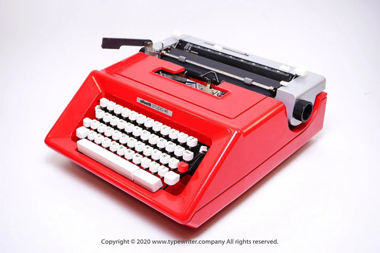 Olivetti Studio 46 Pro Red, Vintage Manual Typewriter, Refurbished - ElGranero Typewriter.Company