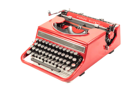 Olivetti Studio 46(42) Glossy Red Vintage Typewriter, Restored - ElGranero Typewriter.Company