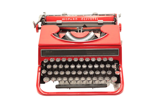 Olivetti Studio 46(42) Glossy Red Vintage Typewriter, Restored - ElGranero Typewriter.Company