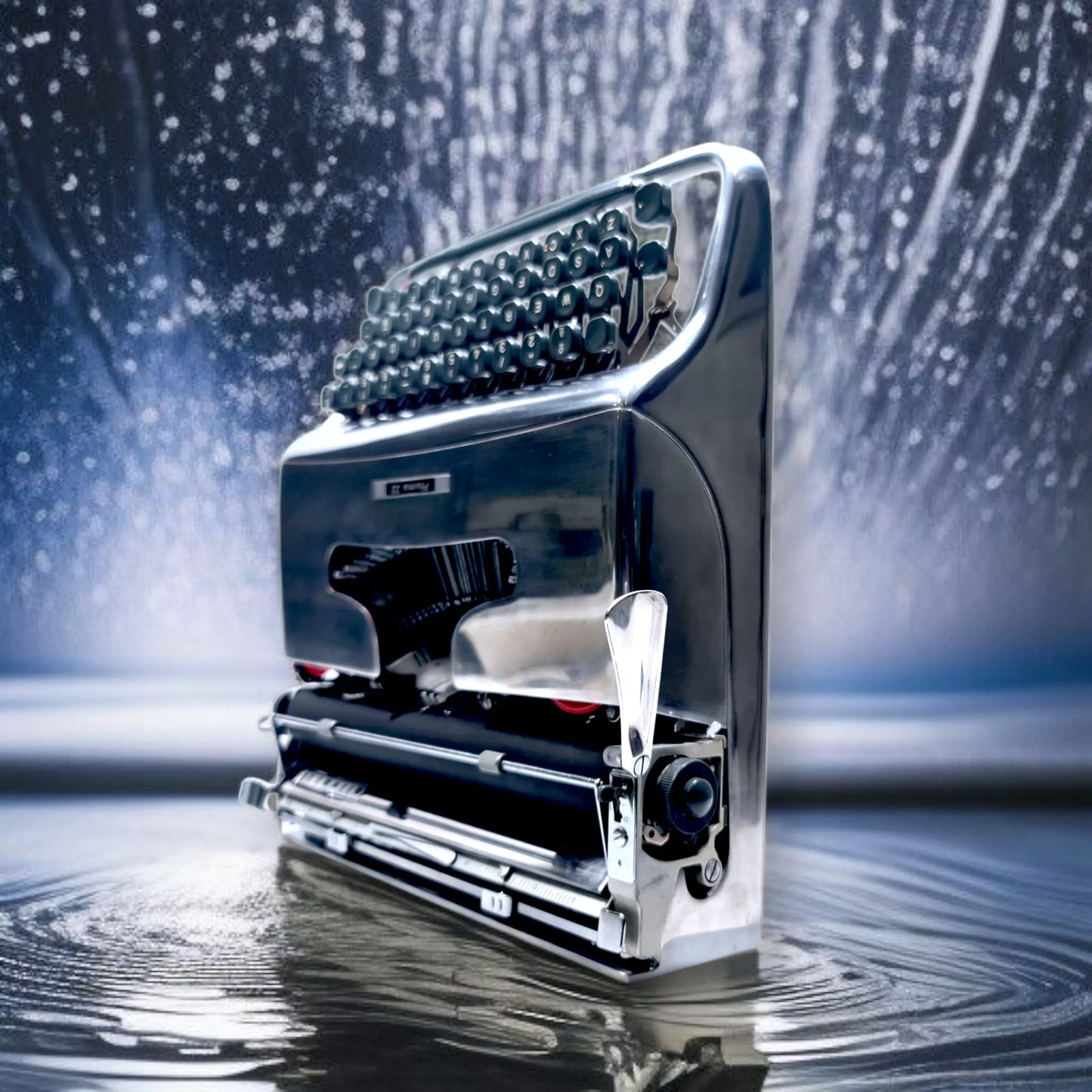 Olivetti Pluma 22 - Limited Polished Silver Edition Typewriter QWERTY ElGranero Typewriter.Company
