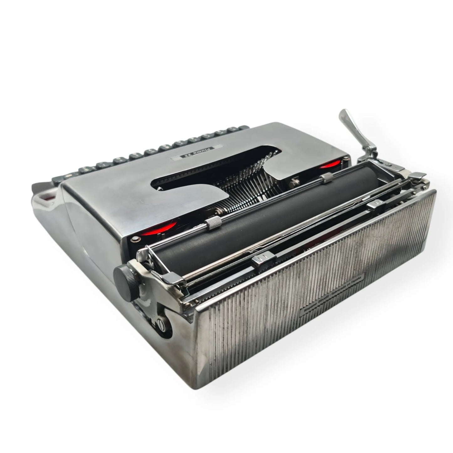 Olivetti Pluma 22 - Limited Polished Silver Edition Typewriter QWERTY ElGranero Typewriter.Company