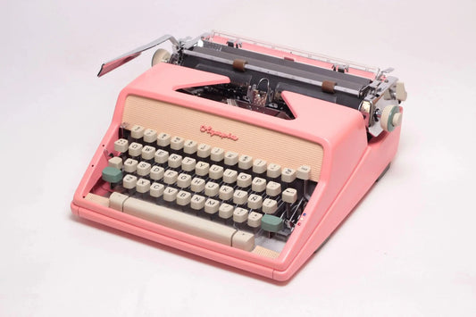 SOLD! Olympia SM7 Pink, Vintage Manual Typewriter, Restored - ElGranero Typewriter.Company